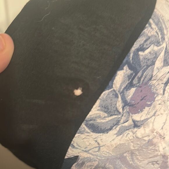 Simply vera Vera   wang Floral Black and Blue Dress with defects nwt pictured - Picture 5 of 9